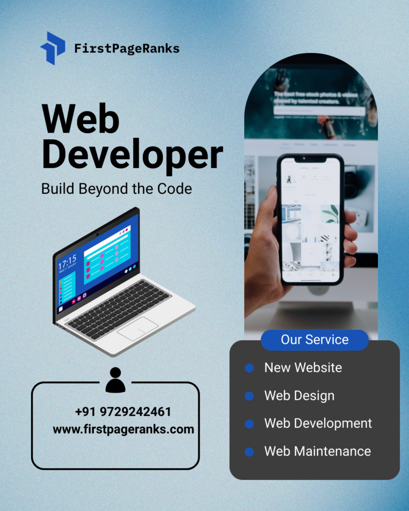FirstPageRanks-Top Website Development Company in Faridabad, India